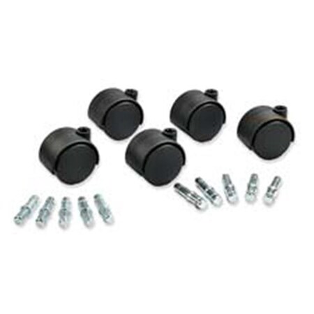 Master Caster Co Master Caster Company MAS23622 Duet Casters- 2in. Dia- B-K Stems- Hard Wheel- Black 23622